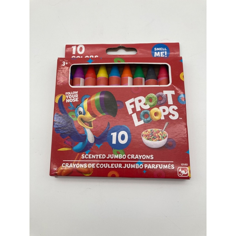 Froot Loops Cereal Scented Jumbo Crayons - 10 Pack - New